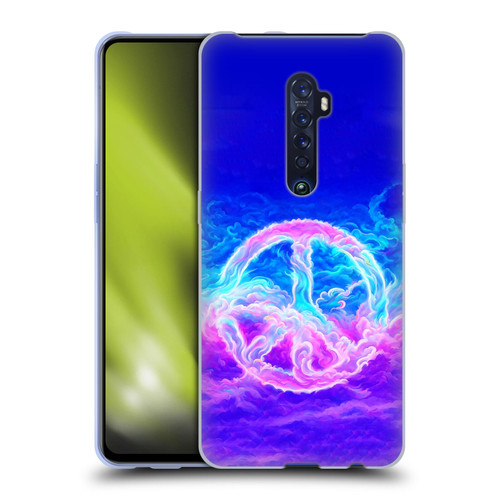 Wumples Cosmic Arts Clouded Peace Symbol Soft Gel Case for OPPO Reno 2