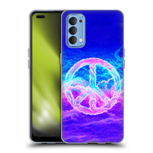 Wumples Cosmic Arts Clouded Peace Symbol Soft Gel Case for OPPO Reno 4 5G