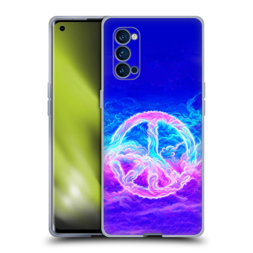 Wumples Cosmic Arts Clouded Peace Symbol Soft Gel Case for OPPO Reno 4 Pro 5G