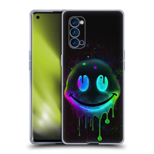 Wumples Cosmic Arts Drip Smiley Soft Gel Case for OPPO Reno 4 Pro 5G