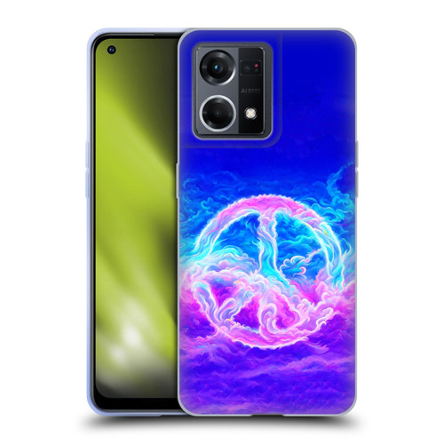 Wumples Cosmic Arts Clouded Peace Symbol Soft Gel Case for OPPO Reno8 4G
