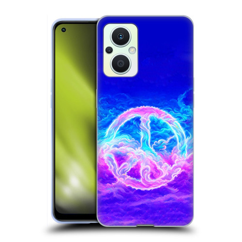 Wumples Cosmic Arts Clouded Peace Symbol Soft Gel Case for OPPO Reno8 Lite