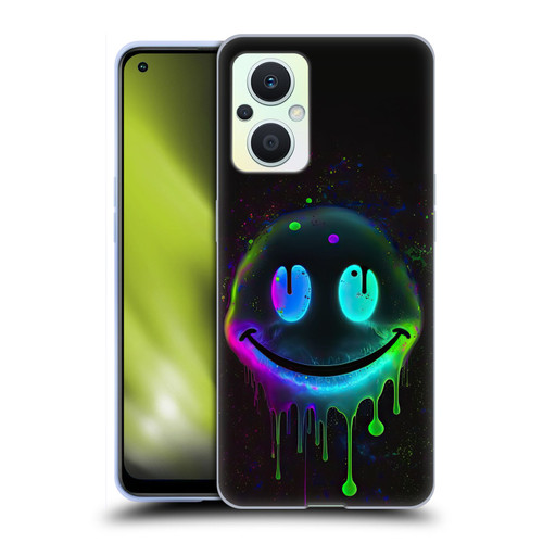 Wumples Cosmic Arts Drip Smiley Soft Gel Case for OPPO Reno8 Lite