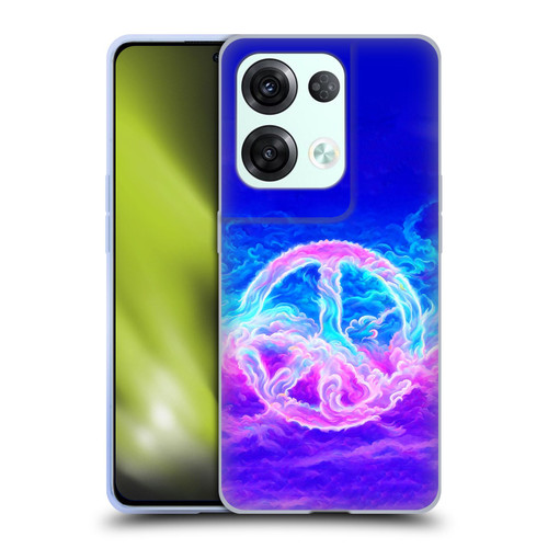 Wumples Cosmic Arts Clouded Peace Symbol Soft Gel Case for OPPO Reno8 Pro