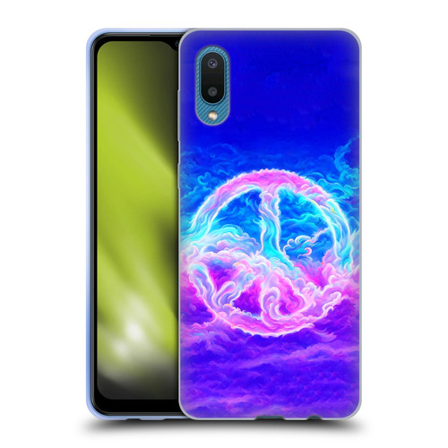 Wumples Cosmic Arts Clouded Peace Symbol Soft Gel Case for Samsung Galaxy A02/M02 (2021)