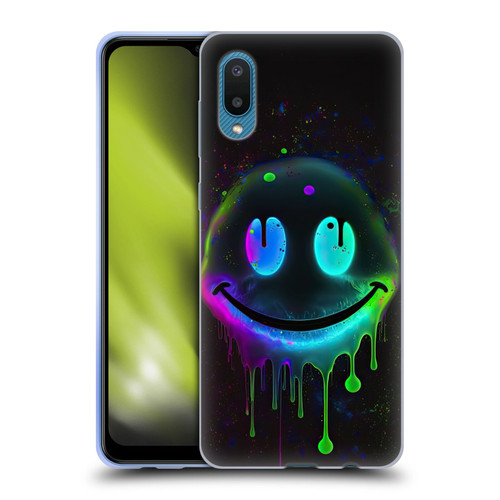 Wumples Cosmic Arts Drip Smiley Soft Gel Case for Samsung Galaxy A02/M02 (2021)