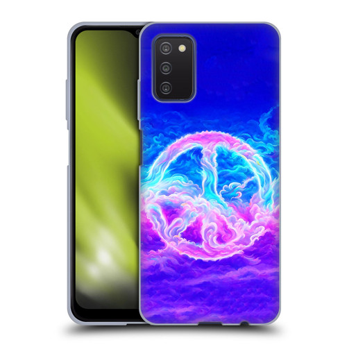 Wumples Cosmic Arts Clouded Peace Symbol Soft Gel Case for Samsung Galaxy A03s (2021)