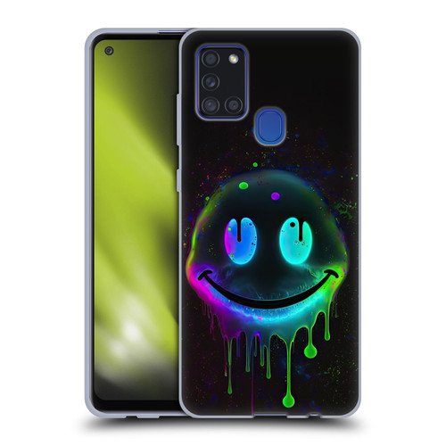 Wumples Cosmic Arts Drip Smiley Soft Gel Case for Samsung Galaxy A21s (2020)