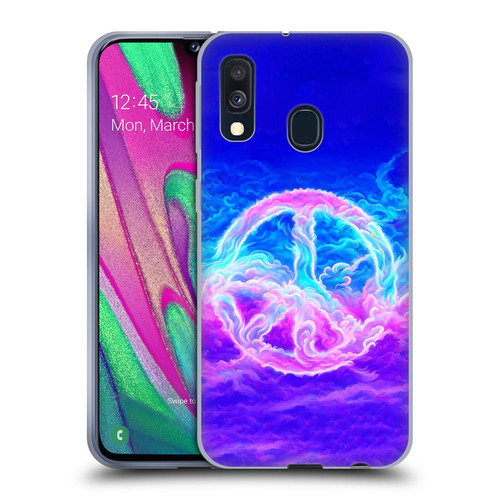 Wumples Cosmic Arts Clouded Peace Symbol Soft Gel Case for Samsung Galaxy A40 (2019)