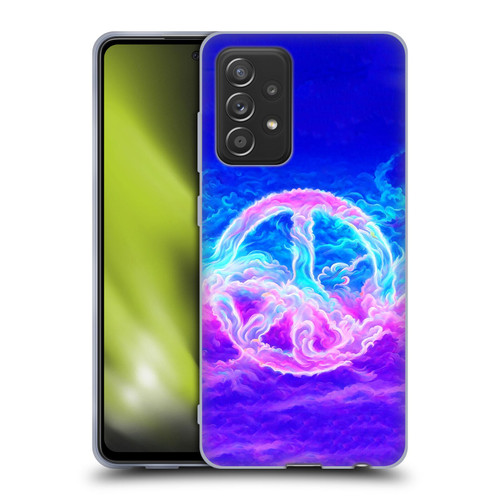 Wumples Cosmic Arts Clouded Peace Symbol Soft Gel Case for Samsung Galaxy A52 / A52s / 5G (2021)