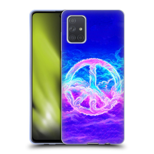 Wumples Cosmic Arts Clouded Peace Symbol Soft Gel Case for Samsung Galaxy A71 (2019)