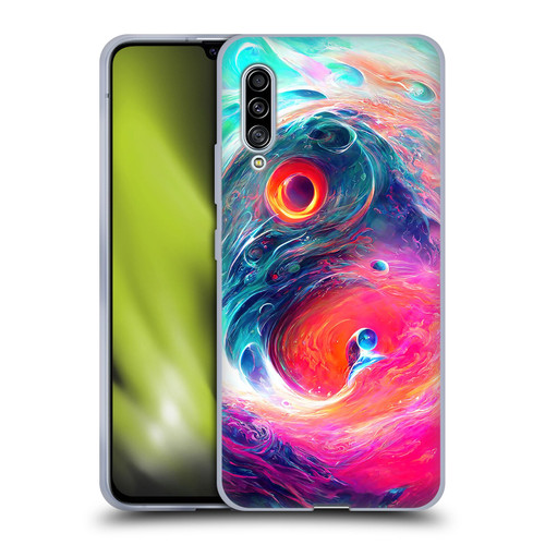 Wumples Cosmic Arts Blue And Pink Yin Yang Vortex Soft Gel Case for Samsung Galaxy A90 5G (2019)