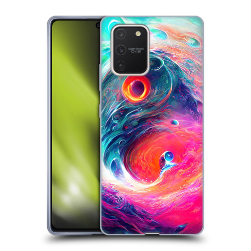 Wumples Cosmic Arts Blue And Pink Yin Yang Vortex Soft Gel Case for Samsung Galaxy S10 Lite