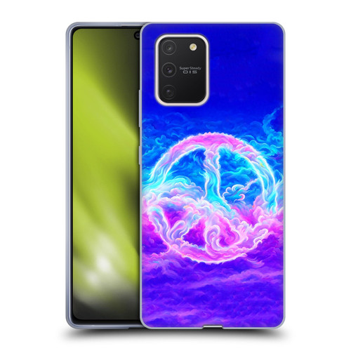 Wumples Cosmic Arts Clouded Peace Symbol Soft Gel Case for Samsung Galaxy S10 Lite