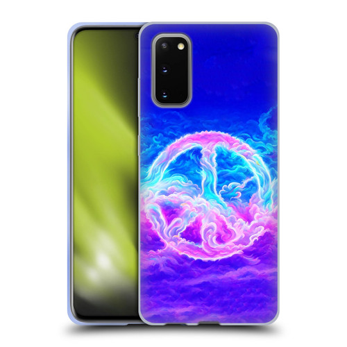 Wumples Cosmic Arts Clouded Peace Symbol Soft Gel Case for Samsung Galaxy S20 / S20 5G