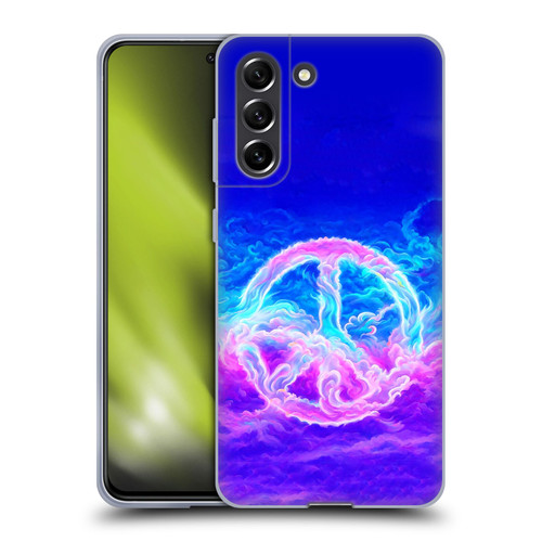 Wumples Cosmic Arts Clouded Peace Symbol Soft Gel Case for Samsung Galaxy S21 FE 5G