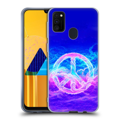 Wumples Cosmic Arts Clouded Peace Symbol Soft Gel Case for Samsung Galaxy M30s (2019)/M21 (2020)