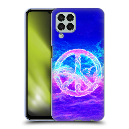 Wumples Cosmic Arts Clouded Peace Symbol Soft Gel Case for Samsung Galaxy M33 (2022)