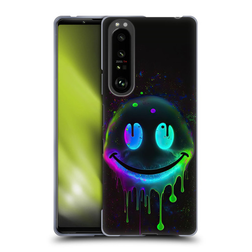 Wumples Cosmic Arts Drip Smiley Soft Gel Case for Sony Xperia 1 III