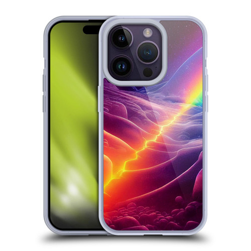 Wumples Cosmic Universe A Chasm On A Distant Moon Soft Gel Case for Apple iPhone 14 Pro