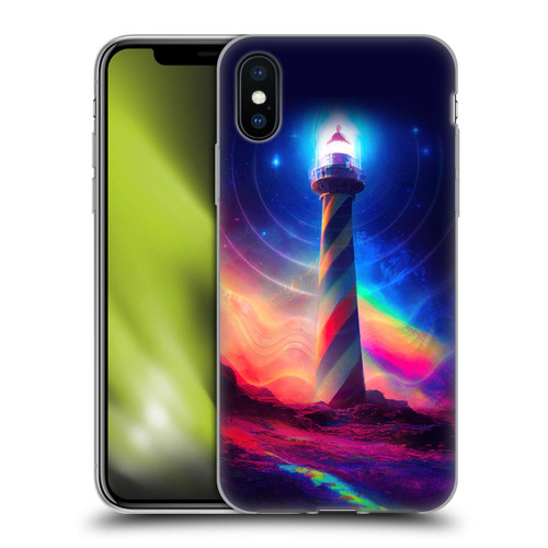 Wumples Cosmic Universe Lighthouse Soft Gel Case for Apple iPhone X / iPhone XS