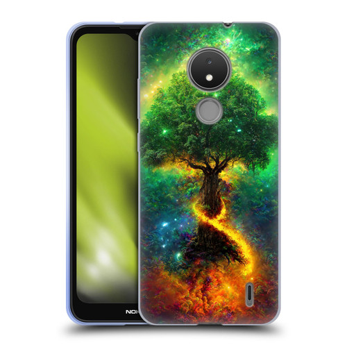 Wumples Cosmic Universe Yggdrasil, Norse Tree Of Life Soft Gel Case for Nokia C21