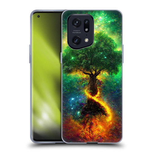 Wumples Cosmic Universe Yggdrasil, Norse Tree Of Life Soft Gel Case for OPPO Find X5 Pro