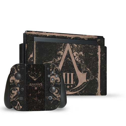 Assassin's Creed III Graphics Old Notebook Vinyl Sticker Skin Decal Cover for Nintendo Switch Bundle