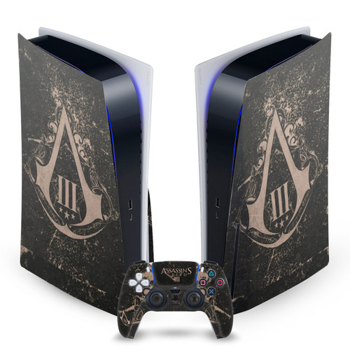 Assassin's Creed III Graphics Old Notebook Vinyl Sticker Skin Decal Cover for Sony PS5 Disc Edition Bundle
