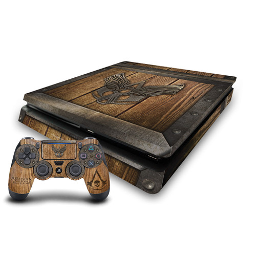 Assassin's Creed Black Flag Graphics Wood And Metal Chest Vinyl Sticker Skin Decal Cover for Sony PS4 Slim Console & Controller
