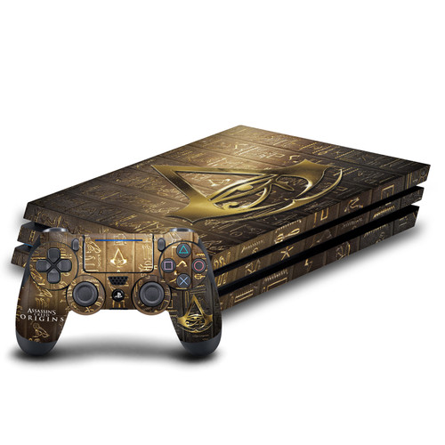 Assassin's Creed Origins Graphics Logo 3D Heiroglyphics Vinyl Sticker Skin Decal Cover for Sony PS4 Pro Bundle