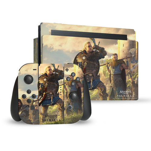 Assassin's Creed Valhalla Key Art Female Eivor Raid Leader Vinyl Sticker Skin Decal Cover for Nintendo Switch Bundle