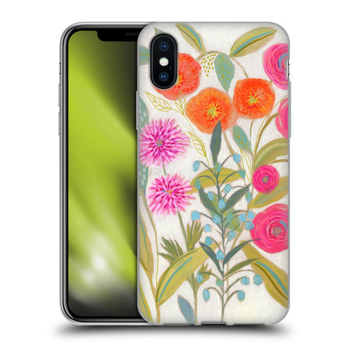 Suzanne Allard Floral Art Joyful Garden Plants Soft Gel Case for Apple iPhone X / iPhone XS