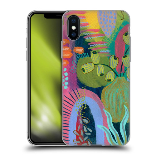 Suzanne Allard Floral Art Seed Pod Soft Gel Case for Apple iPhone X / iPhone XS