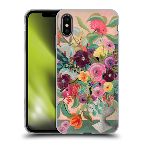 Suzanne Allard Floral Art Floral Centerpiece Soft Gel Case for Apple iPhone XS Max