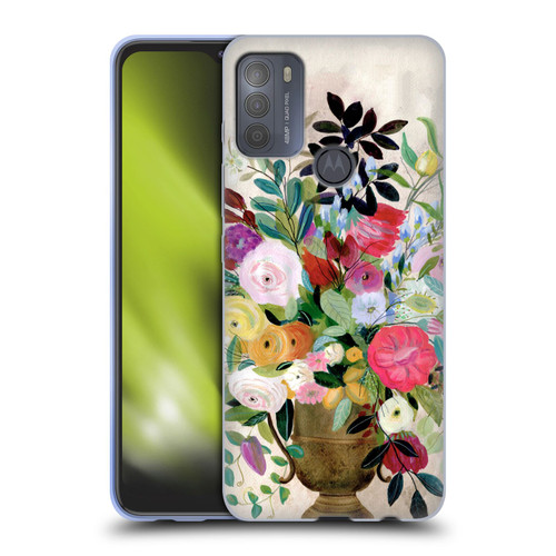 Suzanne Allard Floral Art Beauty Enthroned Soft Gel Case for Motorola Moto G50