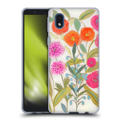 Suzanne Allard Floral Art Joyful Garden Plants Soft Gel Case for Samsung Galaxy A01 Core (2020)