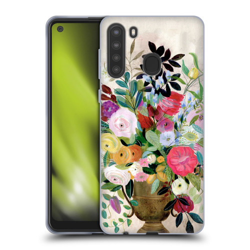 Suzanne Allard Floral Art Beauty Enthroned Soft Gel Case for Samsung Galaxy A21 (2020)