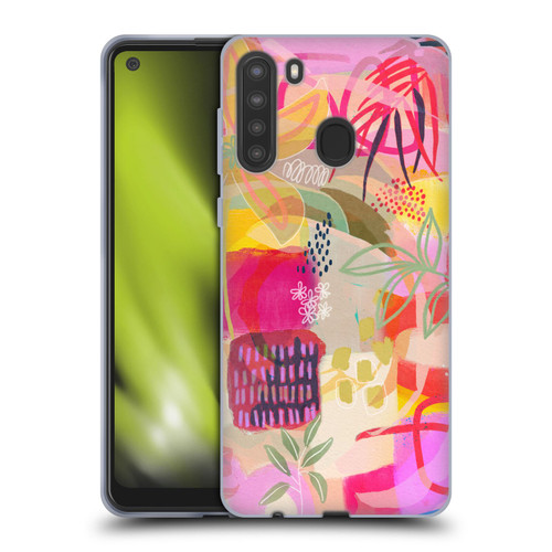 Suzanne Allard Floral Art You Are Loved Soft Gel Case for Samsung Galaxy A21 (2020)