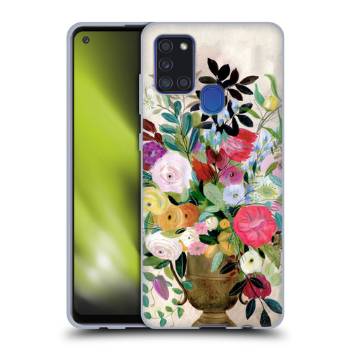 Suzanne Allard Floral Art Beauty Enthroned Soft Gel Case for Samsung Galaxy A21s (2020)
