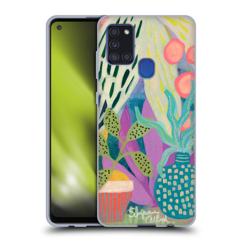 Suzanne Allard Floral Art Palm Heaven Soft Gel Case for Samsung Galaxy A21s (2020)