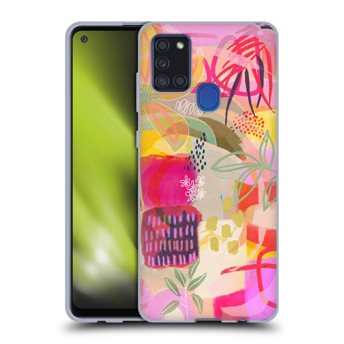 Suzanne Allard Floral Art You Are Loved Soft Gel Case for Samsung Galaxy A21s (2020)