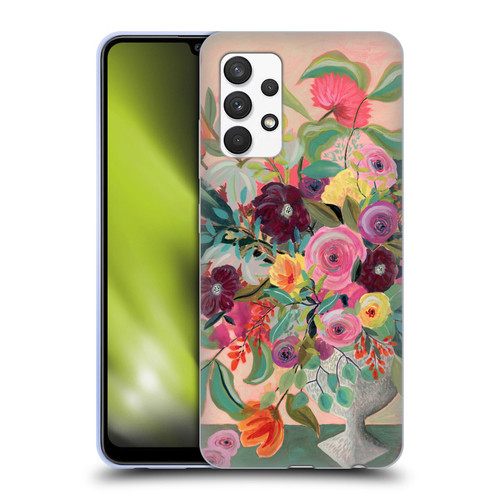 Suzanne Allard Floral Art Floral Centerpiece Soft Gel Case for Samsung Galaxy A32 (2021)