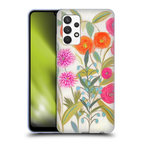 Suzanne Allard Floral Art Joyful Garden Plants Soft Gel Case for Samsung Galaxy A32 (2021)