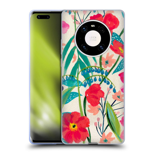 Suzanne Allard Floral Graphics Garden Party Soft Gel Case for Huawei Mate 40 Pro 5G
