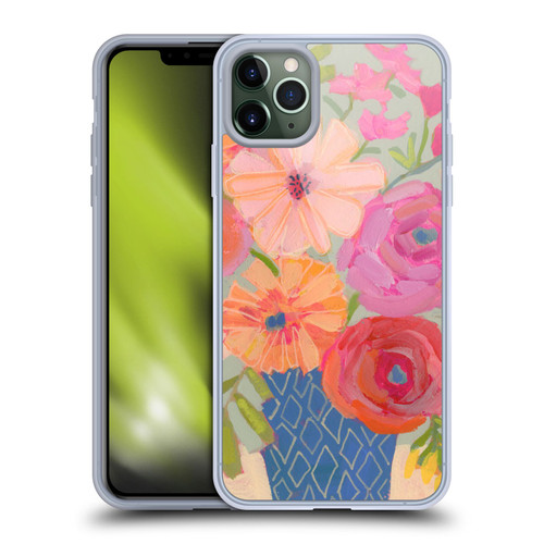 Suzanne Allard Floral Graphics Blue Diamond Soft Gel Case for Apple iPhone 11 Pro Max