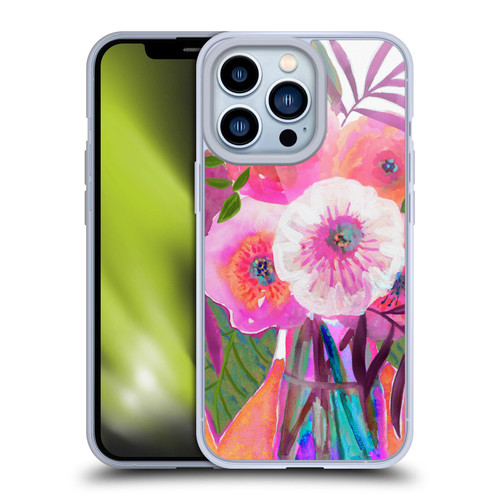 Suzanne Allard Floral Graphics Sunrise Bouquet Purples Soft Gel Case for Apple iPhone 13 Pro