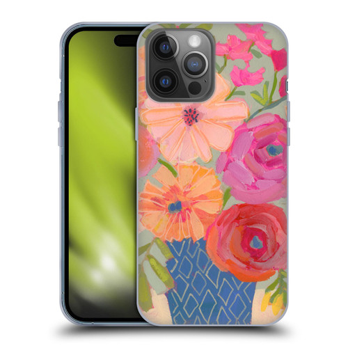 Suzanne Allard Floral Graphics Blue Diamond Soft Gel Case for Apple iPhone 14 Pro Max