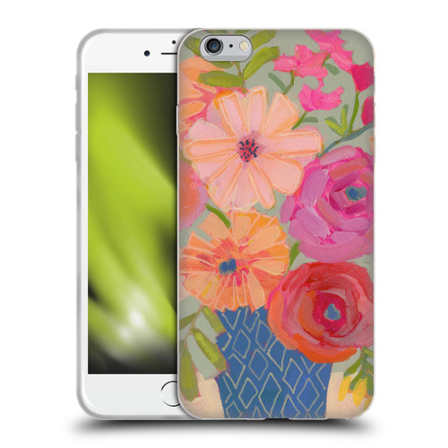 Suzanne Allard Floral Graphics Blue Diamond Soft Gel Case for Apple iPhone 6 Plus / iPhone 6s Plus