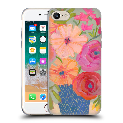 Suzanne Allard Floral Graphics Blue Diamond Soft Gel Case for Apple iPhone 7 / 8 / SE 2020 & 2022